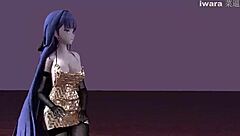 Raiden Mei in Stockings and Garter Belt, Spanking and Wiggling Teasingly?