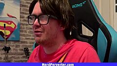 I’m a geek with glasses craving two hot girls for fun.