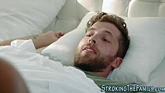 the older stepmom gets fucked hard by a big cock in high definition.