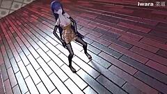 Raiden Mei in Stockings and Garter Belt, Spanking and Wiggling Teasingly?