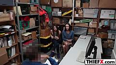 Those foxy thieves got punished in garage