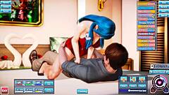 Blue haired beauty gets fucked silly in beautiful scenes