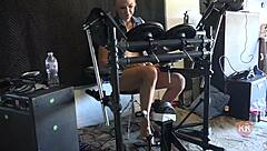 Blonde Model's Foot on Pedal