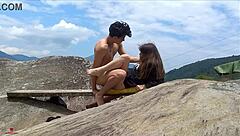 Secret Stepsister Blowjob on Family Trip