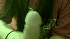 Asian Handjob Leads to Cum Facial Explosion!
