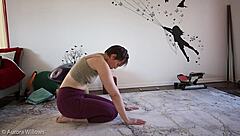 Yoga Lesson With Sexy Milf Instructor