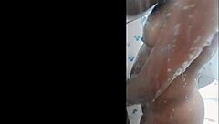 Cyndy Blackslave Submits in BDSM Shower Under Master