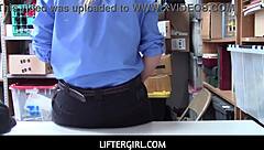 Liftergirl feeds cock to LP officer Rachael Cavalli in shop