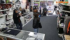 Hidden Cam Catches Couple Bitches Attempting Theft Before Getting Pounded Hard