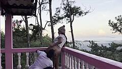 Horny Stepsister Fucked Hard on Balcony with Amazing View