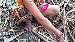 Indian Desi Bends Over for Doggy on Ranch