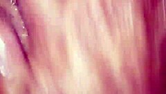 Outdoor pussy fingering close up view