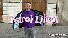 French Amateur Spreading Legs in Red Stockings?