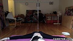 Wow! Big Natural Tits Brunette Stuns Doing Yoga Live On Webcam With Epic Moves!