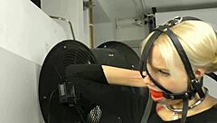 Bound In Ball Gag Harness!