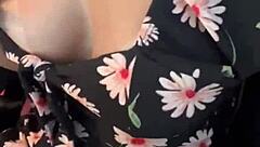 Greluda, 18, licks natural tits and dives into wet pussy with intense masturbation