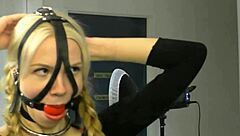 Bound In Ball Gag Harness!