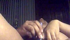 Playing with my fat wet pussy in bed feels so good