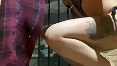 Island Boy Sucks Big Black Cock Outdoors Boldly