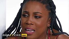 Maserati XXX trapped in elevator, saved by Xander's oiled cock. Brazzers captures every wild moment of their office fling.