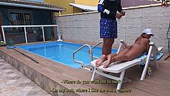 Pool Cleaner Fucks Blonde Wife!