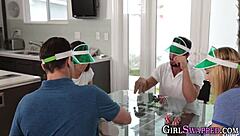 Blonde Teen Receives Oral From Old Man