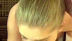 busty model sucks a big dick and gets a nice facial finish