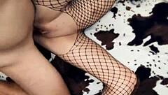 Sexwife Rides Fans In Stockings.