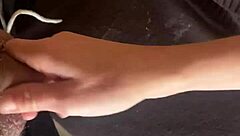 Petite blonde pornstar gives handjob and blowjob for cumshot in Jersey