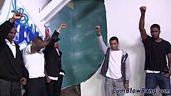 Asian Slut Takes Massive Bukkake Facial from Interracial Gangbang Group. Her Handjob Skills Drive Monster Cocks Wild.