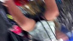 She says, 'I'm pacing through the store, spying on you.'