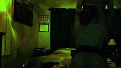 Amateur curvy Latina MILF rides dildo intensely