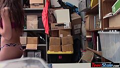 Brunette Teen Thief Punished Hard by LP Officer