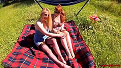Red xxx and lucy gresty enjoy outdoor picnic