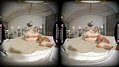 Solo brunette amanda clarke masturbates in vr