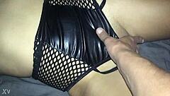 Is This Submissive Slave Bound And Blindfolded?