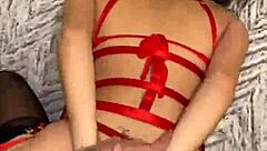 Latina Teen 18+ Bent Over In Doggy Style With Stockings And Lingerie