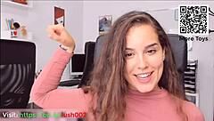 pinky girl plays with toys and reaches orgasm