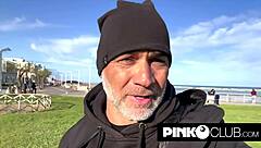 christian clay tries out new discovery rebecca costa outdoors.