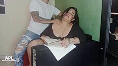 stepmother with big butt is intimate with stepson