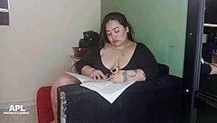 stepmother with big butt is intimate with stepson