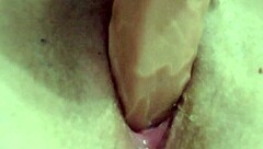 Lonely woman relaxing in homemade video