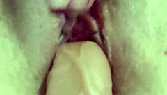 Lonely woman relaxing in homemade video