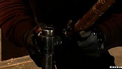 asian girl anal toyed on bondage device