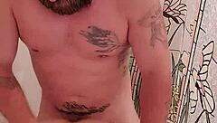 Sonia enjoys a relaxing shower scene