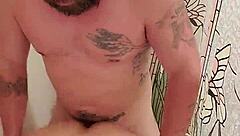 Sonia enjoys a relaxing shower scene