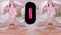 hot babe verronica kirei masturbates with dildo to cum in vr