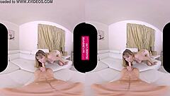 hot babe verronica kirei masturbates with dildo to cum in vr