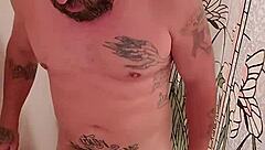 Sonia enjoys a relaxing shower scene