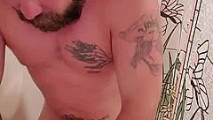 Sonia enjoys a relaxing shower scene